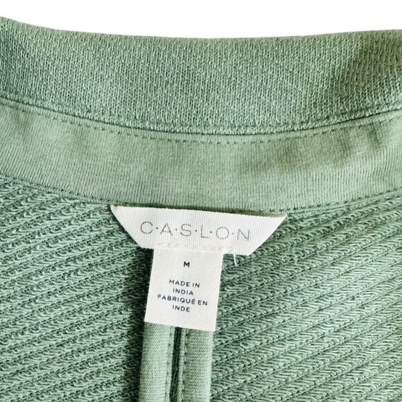 Caslon Women's Size M French Terry Knit Green Jacket Blazer NEW - Picture 7 of 9